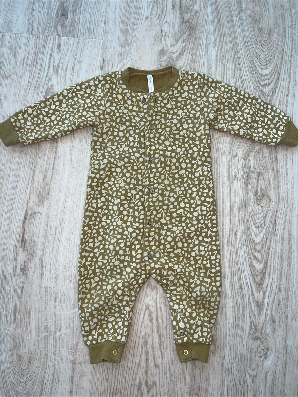 Rylee + Cru goldenrod and Cream Printed One-Piece